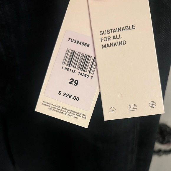 Revolve 7 For All Mankind Easy Slim Jeans Sunbeam Dark Wash - Picture 12 of 12